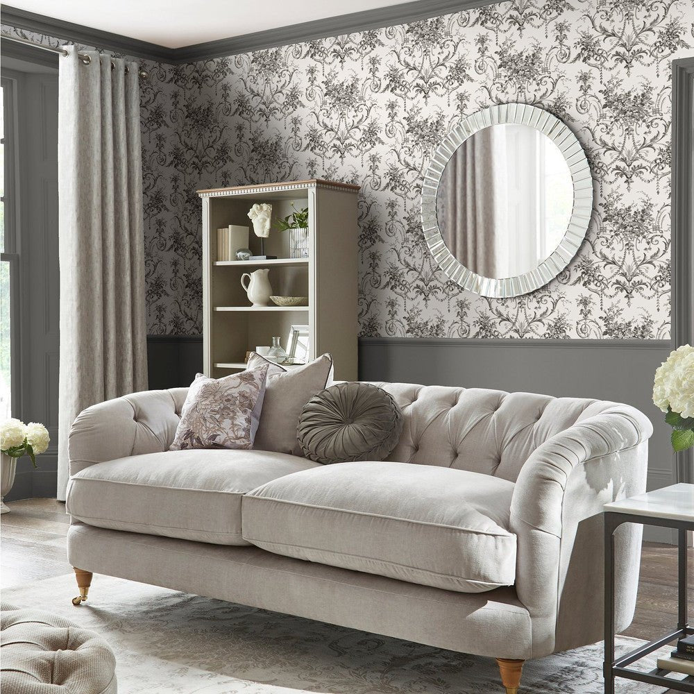 Tuileries Wallpaper - Charcoal Grey - Laura Ashley - 122768Wallpaper199