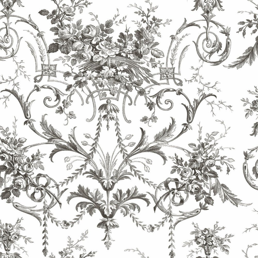 Tuileries Wallpaper - Charcoal Grey - Laura Ashley - 122768Wallpaper199