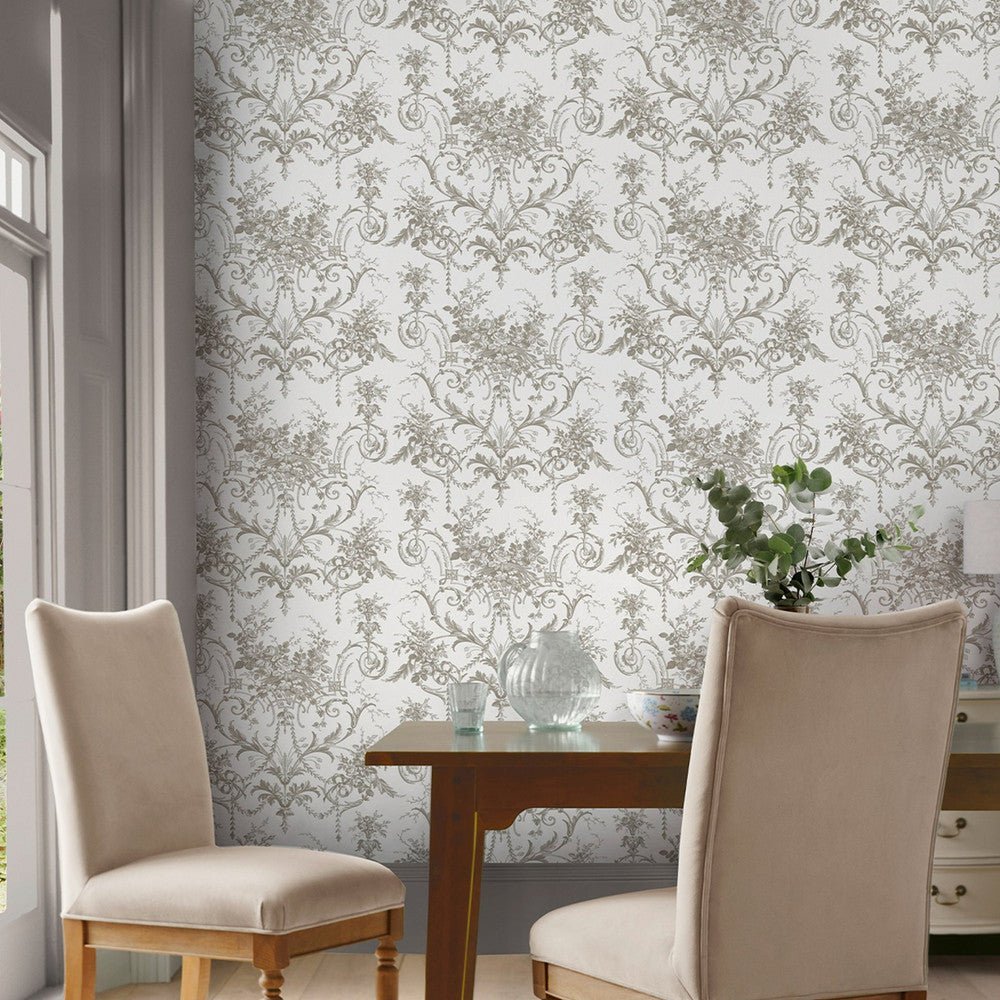 Tuileries Wallpaper - Dark Dove Grey - Laura Ashley - 130111Wallpaper199
