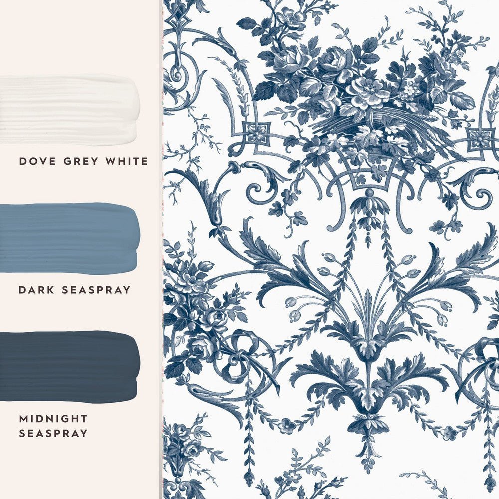 Tuileries Wallpaper - Midnight Blue - Laura Ashley - 122767Wallpaper199