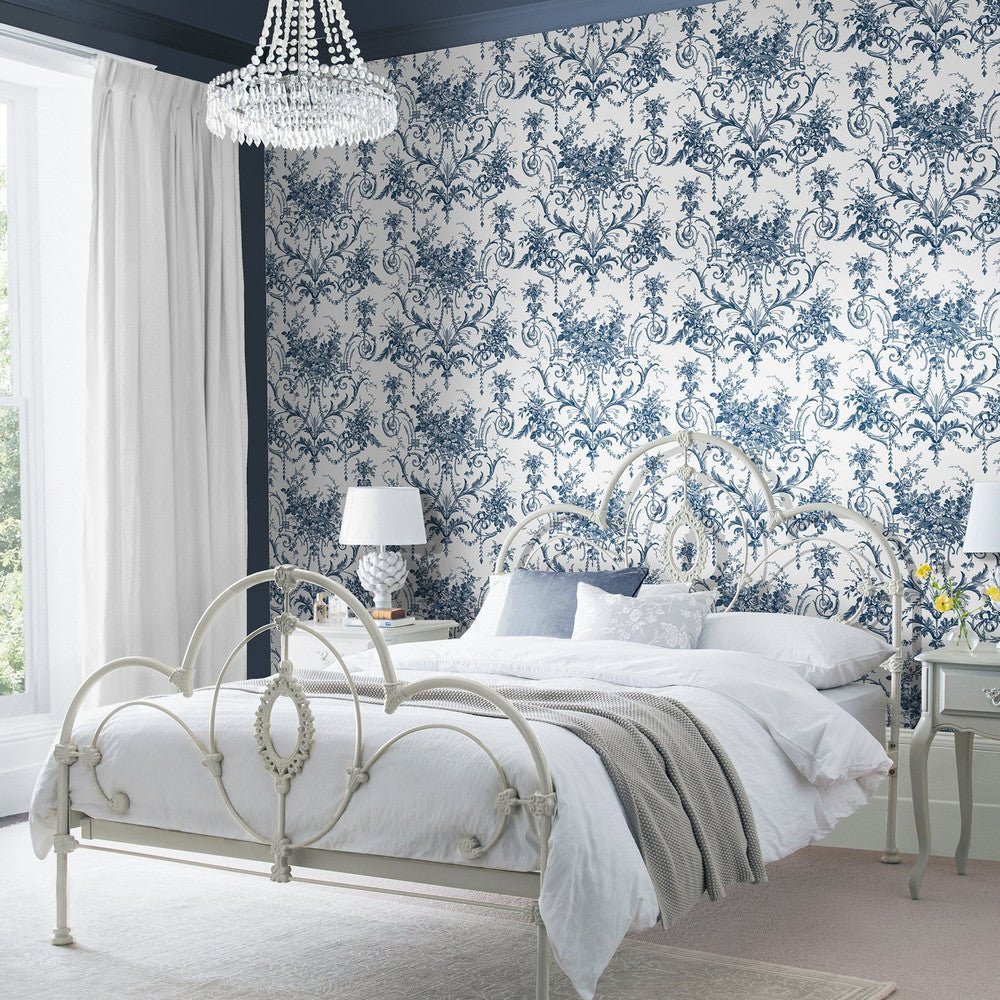 Tuileries Wallpaper - Midnight Blue - Laura Ashley - 122767Wallpaper199