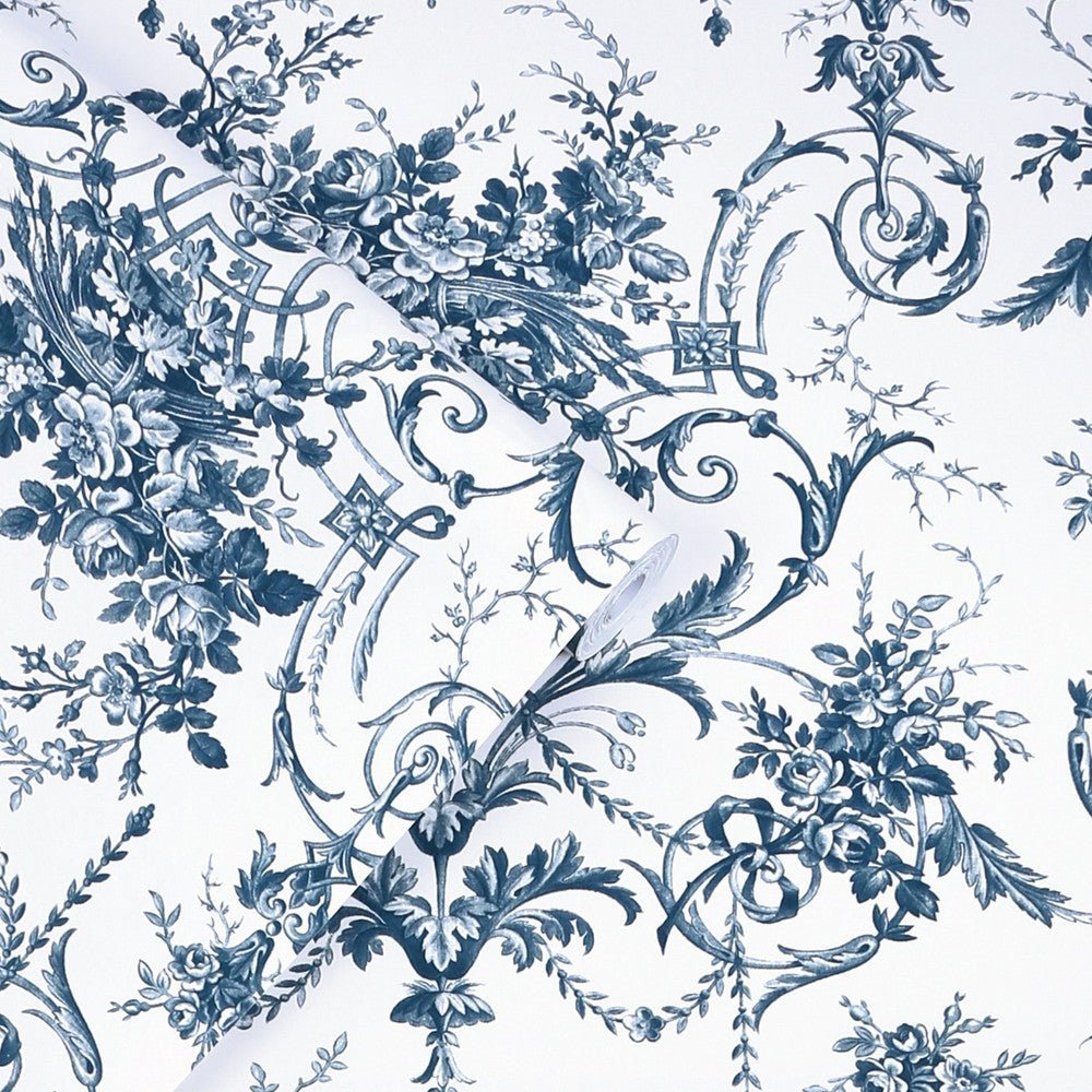 Tuileries Wallpaper - Midnight Blue - Laura Ashley - 122767Wallpaper199