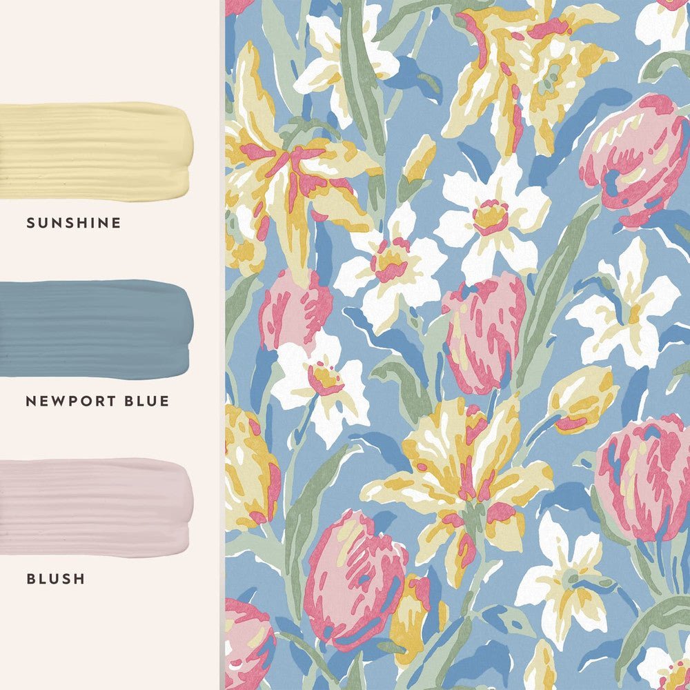 Tulips Wallpaper - China Blue - Laura Ashley - 119847Wallpaper199