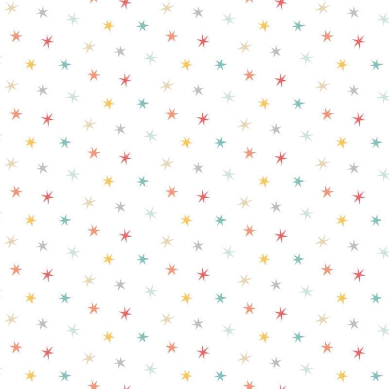 Twinkle Stars Wallpaper - Ginger/Denim - Hoopla Walls - HWA1321WWallpaper199