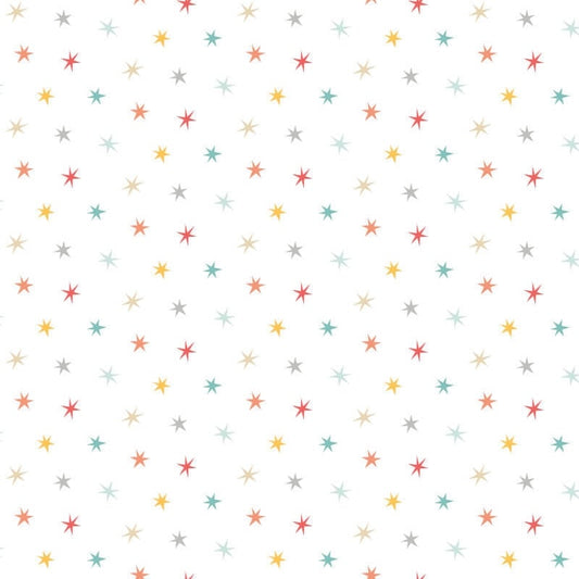 Twinkle Stars Wallpaper - Ginger/Denim - Hoopla Walls - HWA1321WWallpaper199