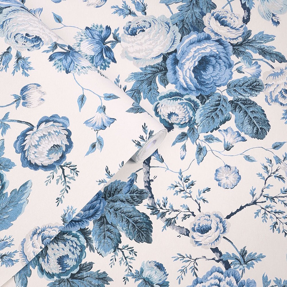 Uffington Roses Wallpaper - Dark Seaspray - Laura Ashley - 140324Wallpaper199