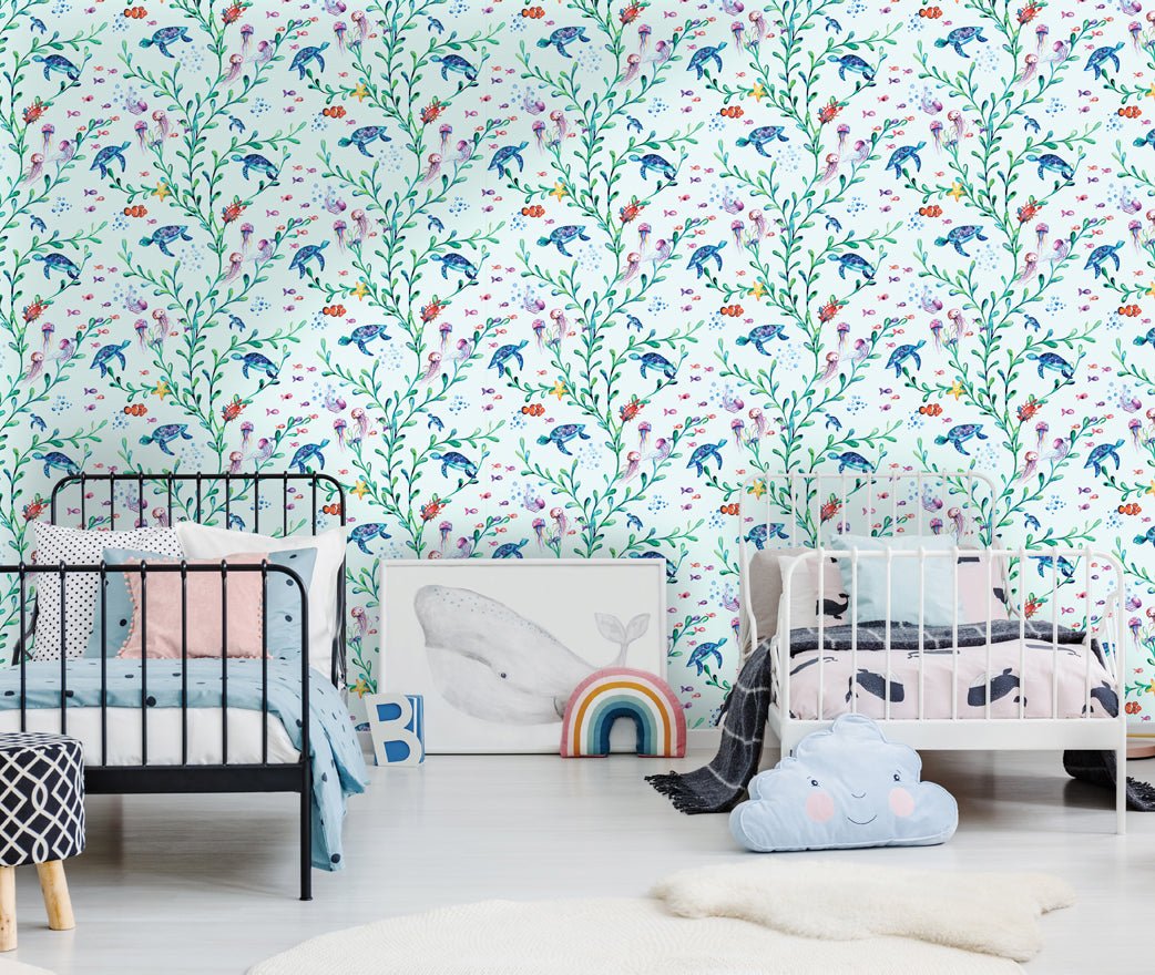Under the Sea Wallpaper - Light Teal - Holden Décor - 90941Wallpaper199