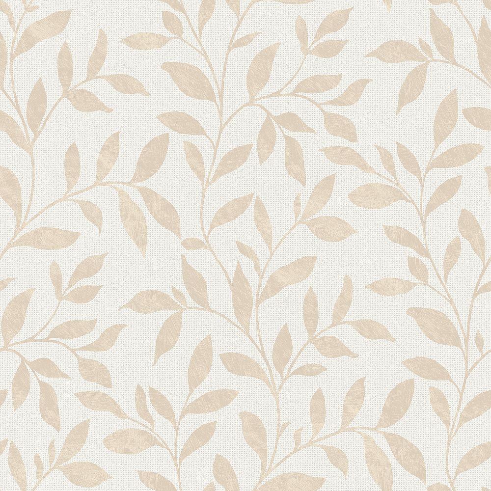 Utopia Loose Leaf Wallpaper - Beige / Cream - Galerie - G68029Wallpaper199