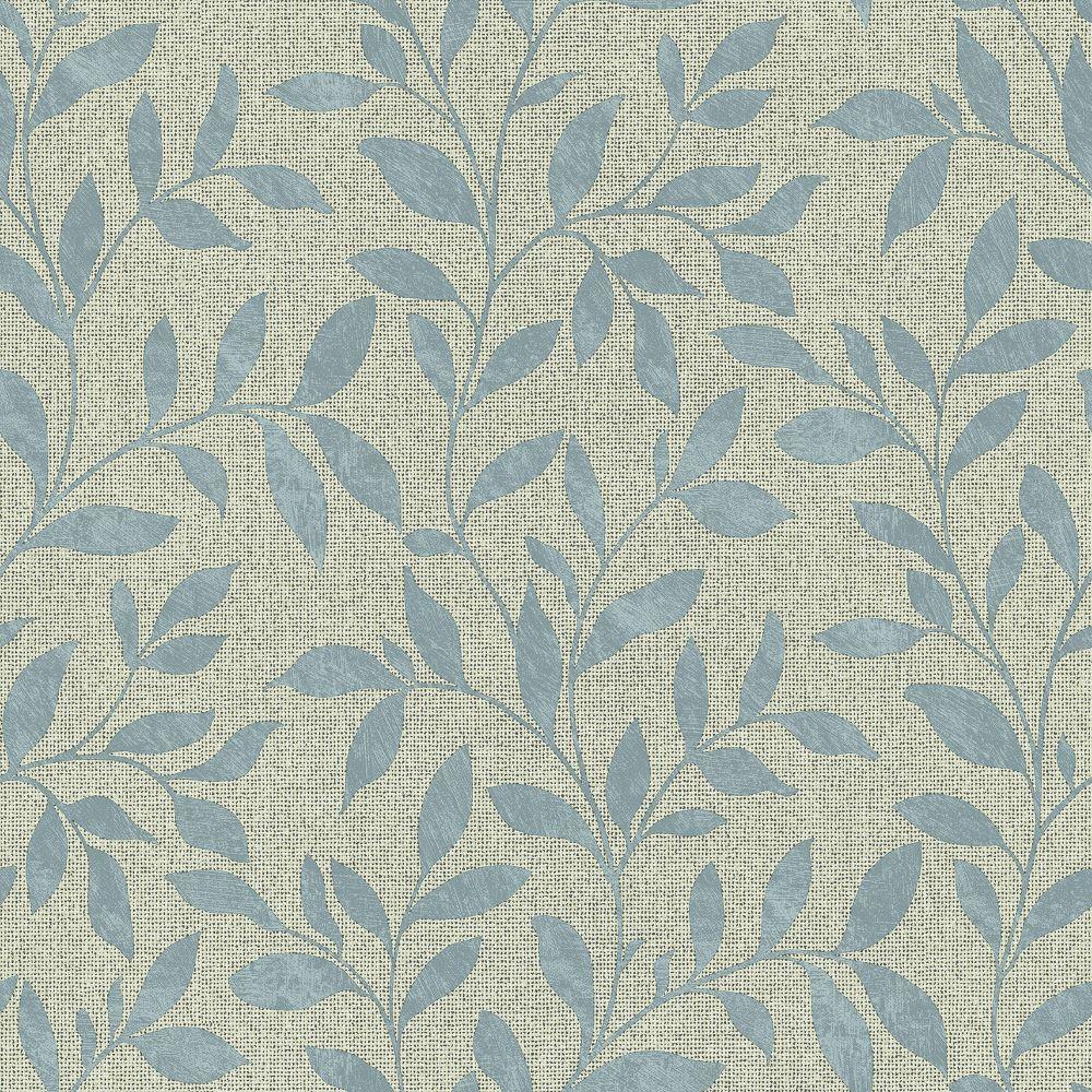 Utopia Loose Leaf Wallpaper - Blue - Galerie - G68030Wallpaper199