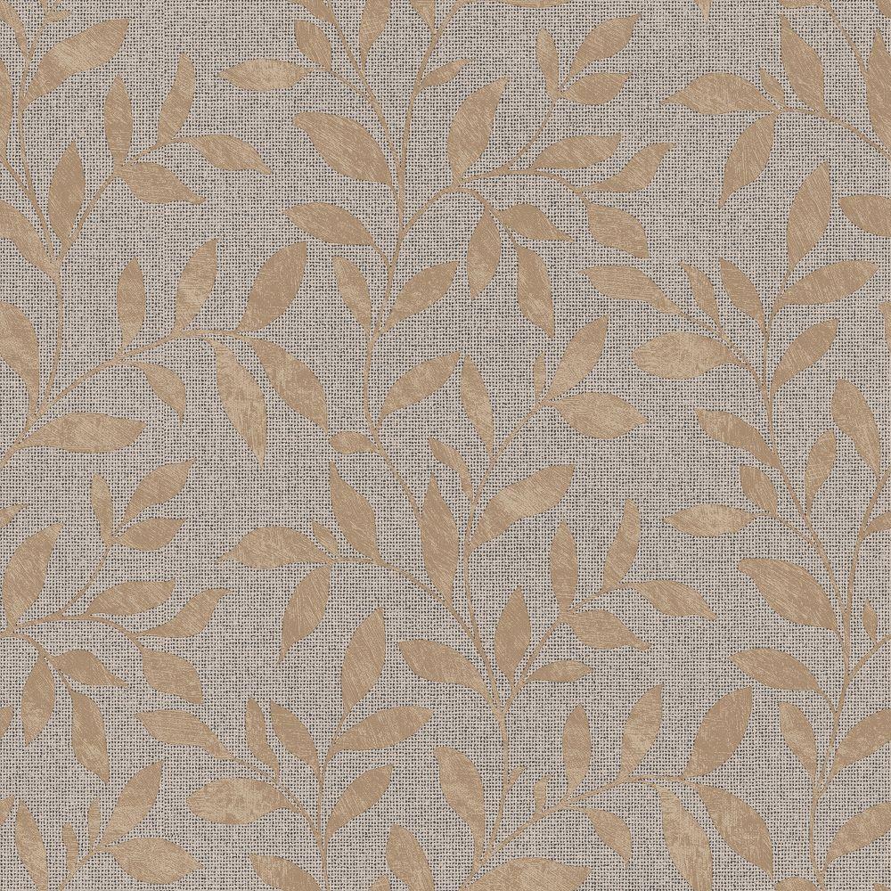 Utopia Loose Leaf Wallpaper - Bronze Brown - Galerie - G68027Wallpaper199