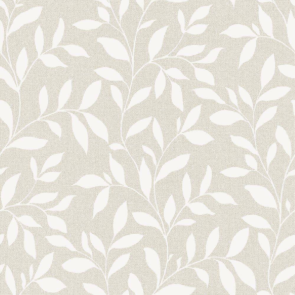 Utopia Loose Leaf Wallpaper - Cream / Beige - Galerie - G68031Wallpaper199