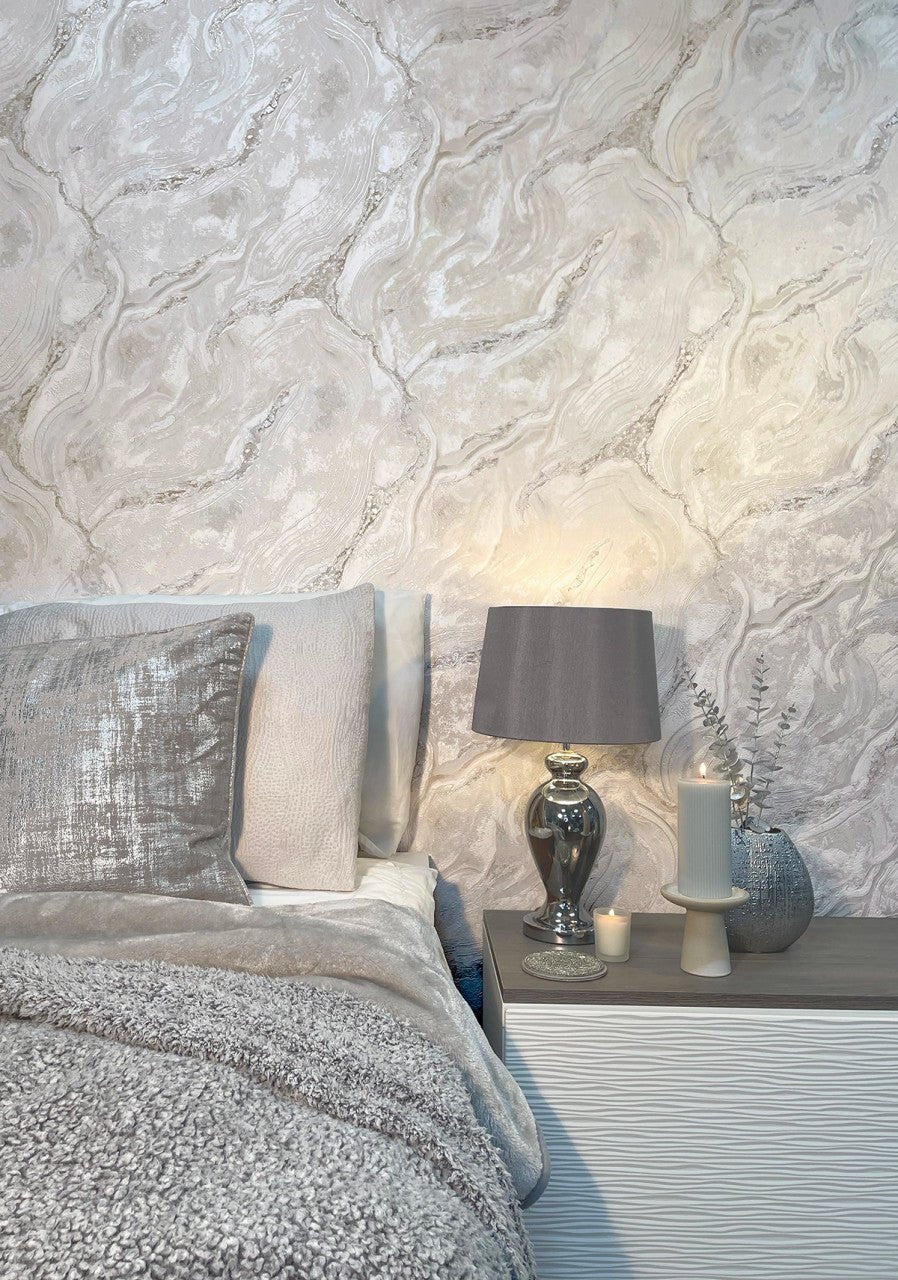 Vasari Marble Wallpaper - Grey - Rasch - 529463Wallpaper199