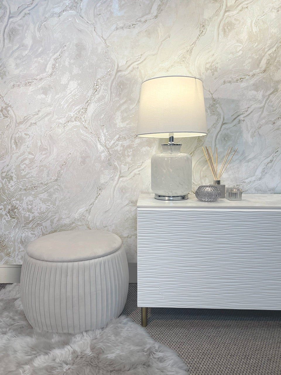 Vasari Marble Wallpaper - Natural & Rust - Rasch - 529418Wallpaper199