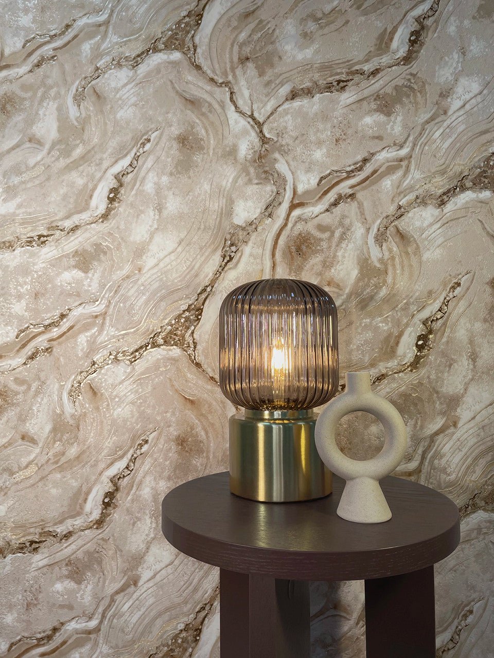 Vasari Marble Wallpaper - Taupe - Rasch - 529456Wallpaper199