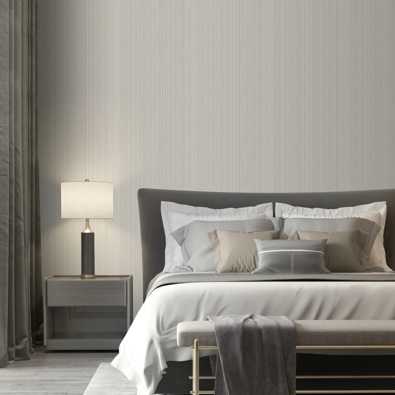 Venezia Stripe Metallic Wallpaper - Beige - Muriva - M66507Wallpaper199