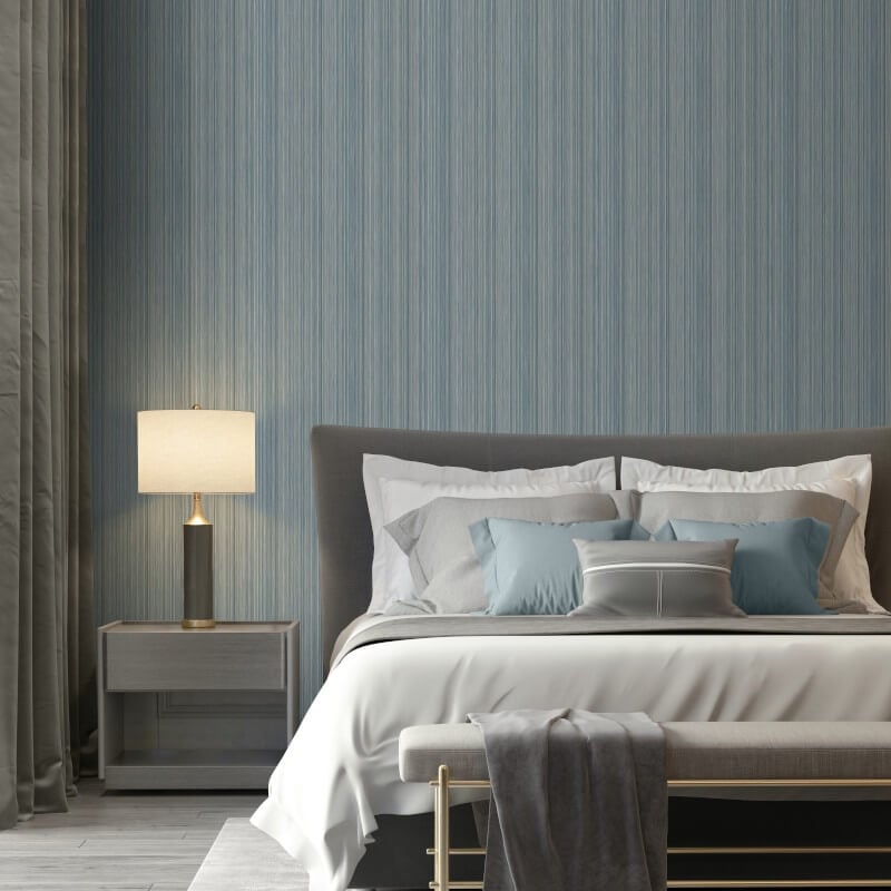 Venezia Stripe Metallic Wallpaper - Blue - Muriva - M66501Wallpaper199