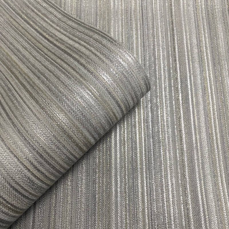 Venezia Stripe Metallic Wallpaper - Grey - Muriva - M66519Wallpaper199