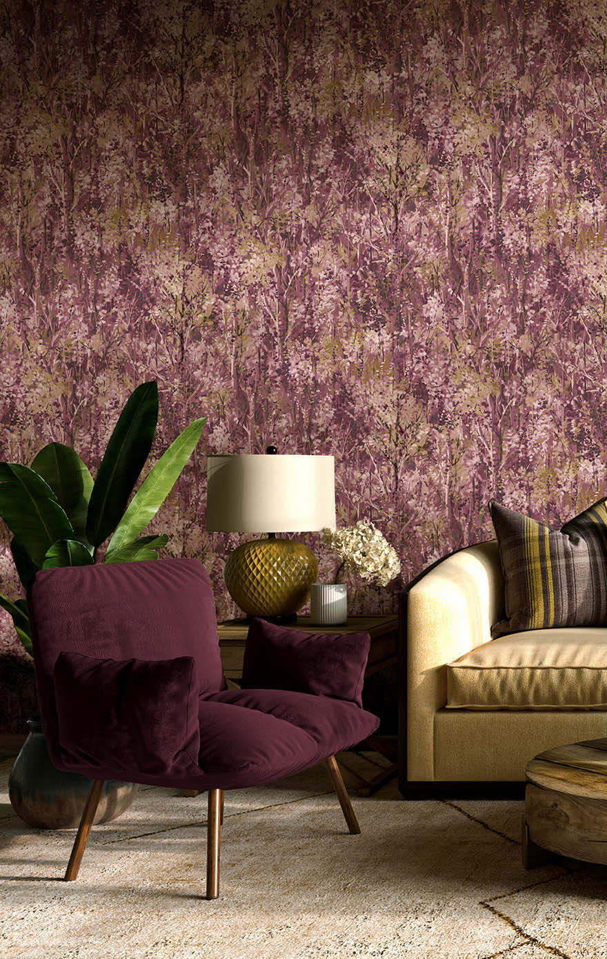 Verdant Wallpaper - Berry - Holden Décor - 36360Wallpaper199