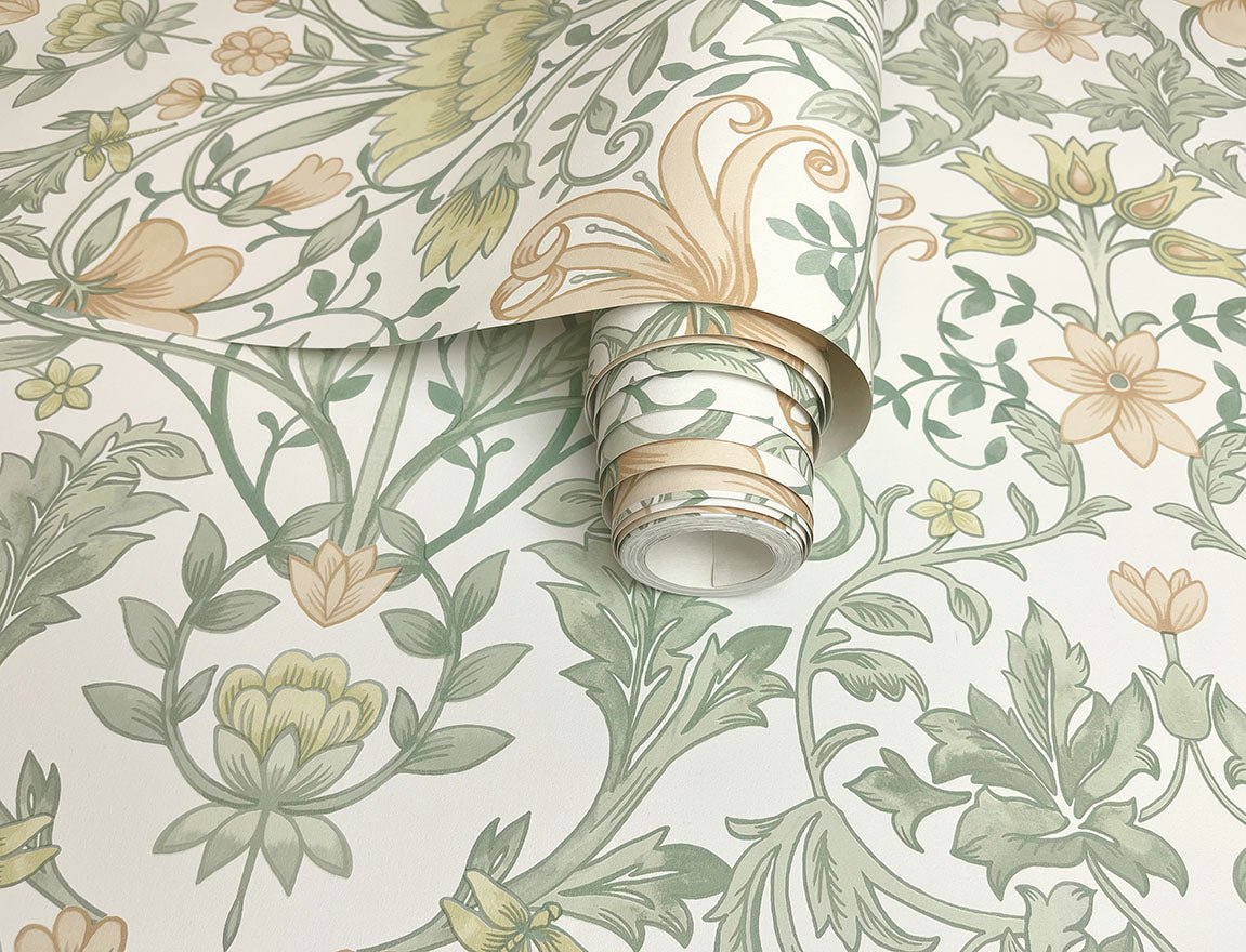Vintage Floral Wallpaper - Cream/Ochre - Holden Décor - 13392Wallpaper199