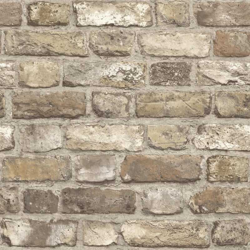 Vintage House Brick Wallpaper - Natural - Grandeco - A28904Wallpaper199