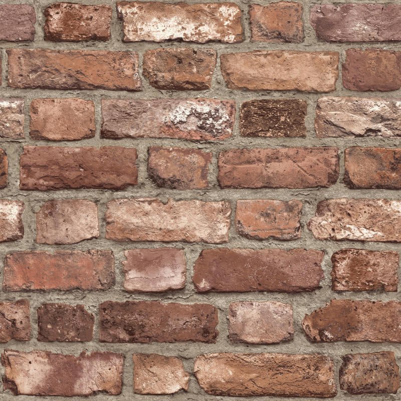 Vintage House Brick Wallpaper - Red - Grandeco - A28901Wallpaper199