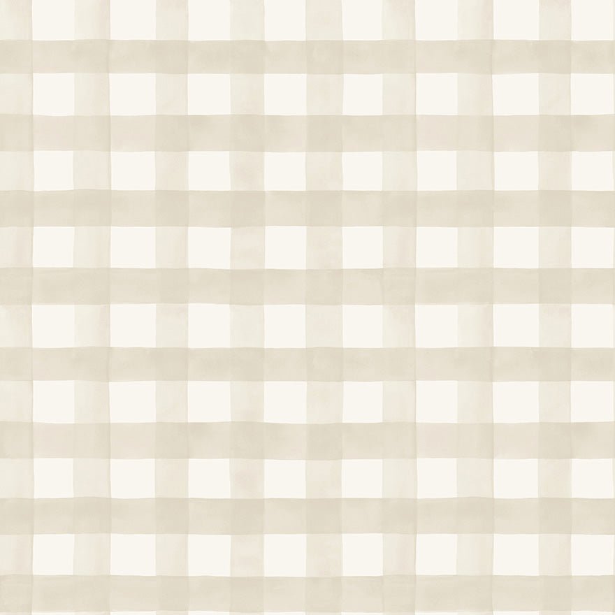 Watercolour Gingham Wallpaper - Beige - Holden Décor - 13290Wallpaper199
