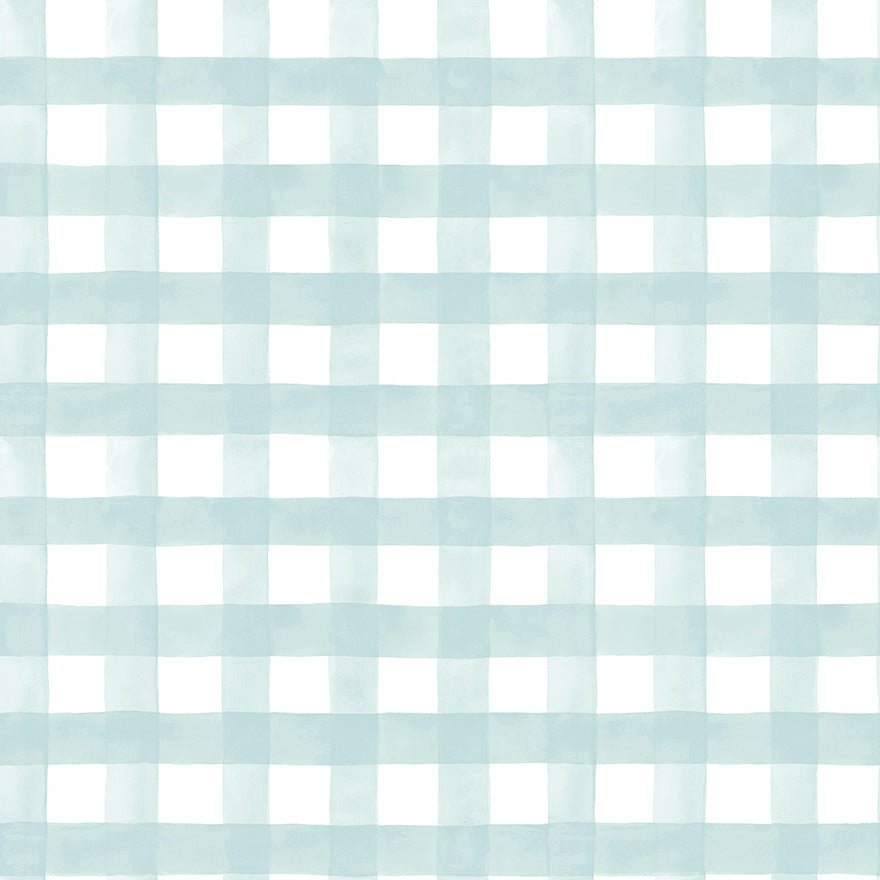 Watercolour Gingham Wallpaper - Soft Teal - Holden Décor - 13293Wallpaper199