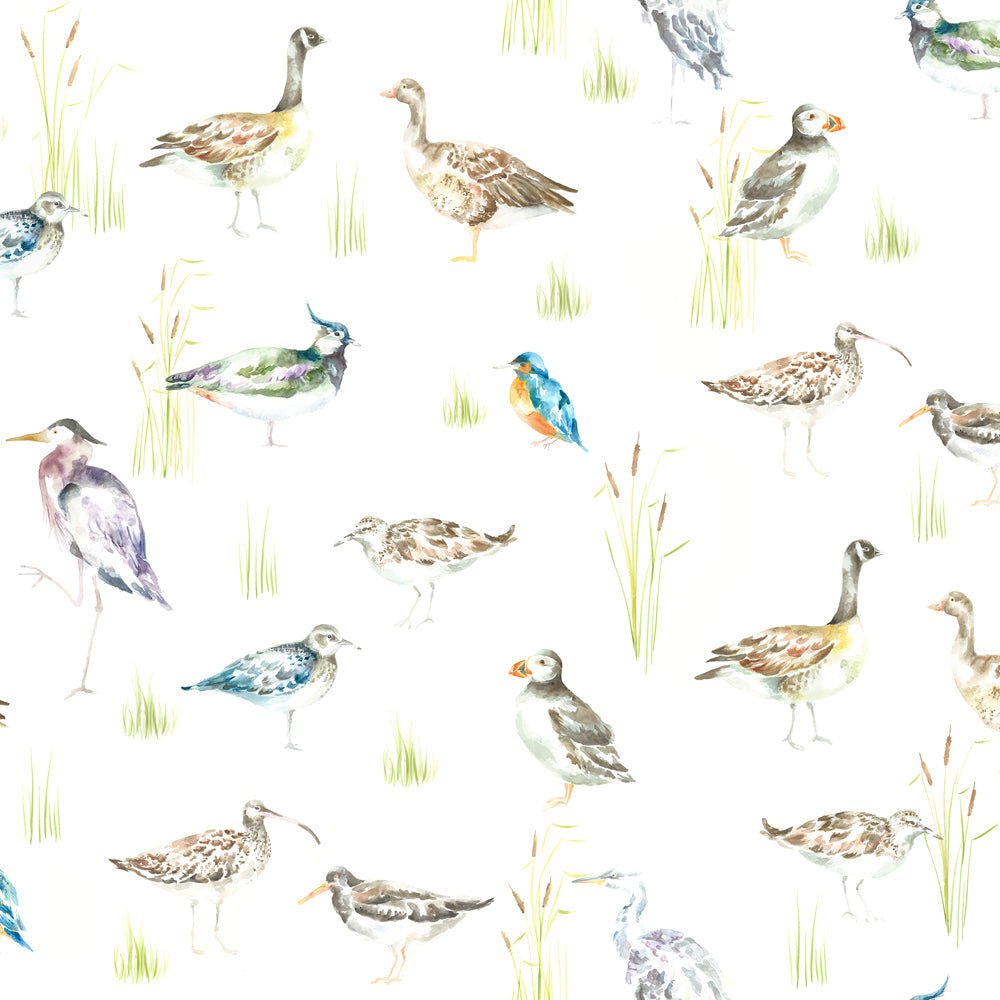 Waterfowl Wallpaper - Linen - Voyage Maison - WATERFO/WPO/LINWallpaper199