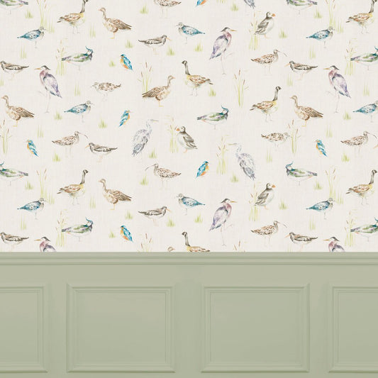 Waterfowl Wallpaper - Linen - Voyage Maison - WATERFO/WPO/LINWallpaper199