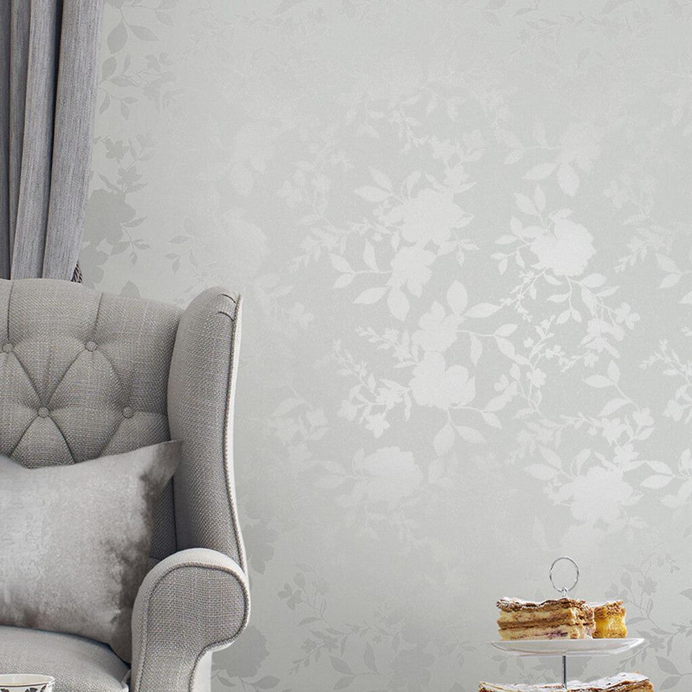 Westbourne Wallpaper - Silver - Laura Ashley - 118485Wallpaper199