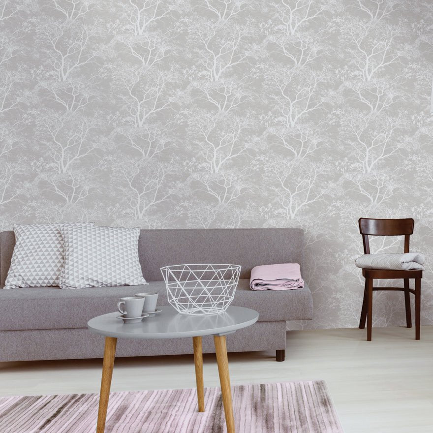 Whispering Trees Wallpaper - Grey - Holden Décor - 65401Wallpaper199