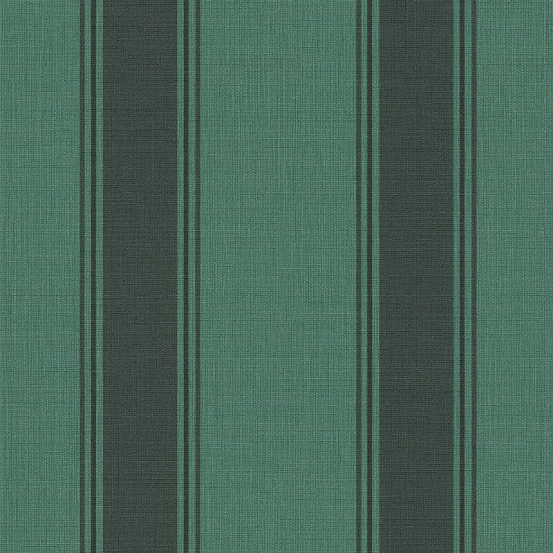 Wide Linear Stripe Wallpaper - Green/Black - Michalsky Living - 39983-4Wallpaper199