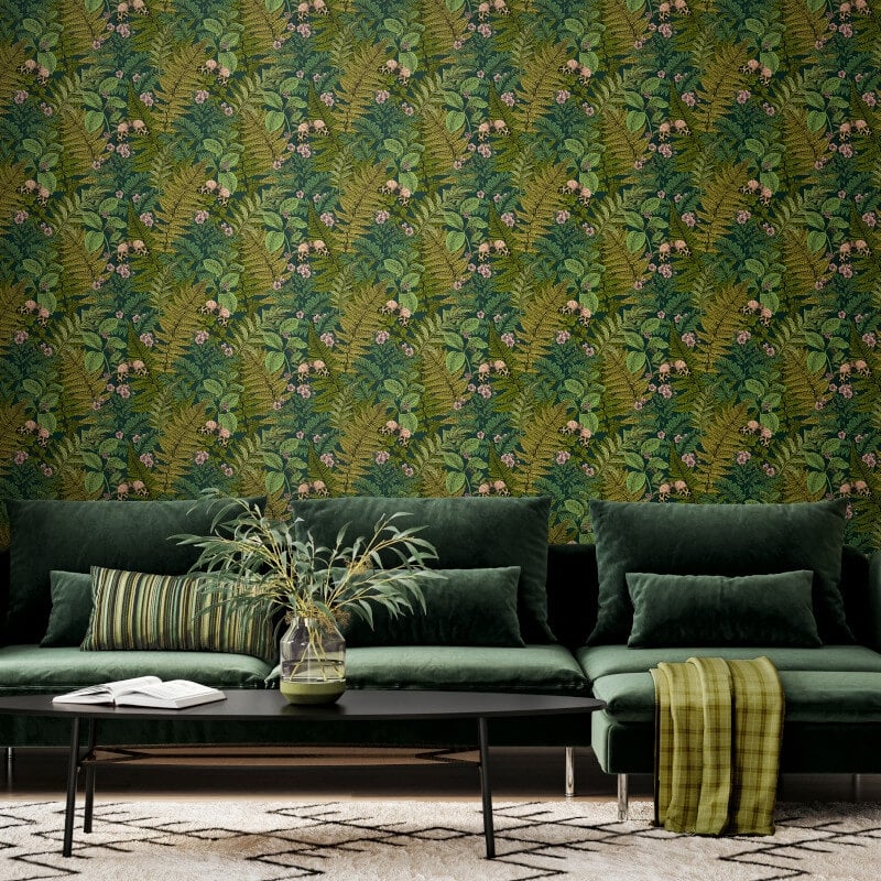 Wild Ferns Wallpaper - Forest Mix - Hoopla Walls - HWA1202WWallpaper199