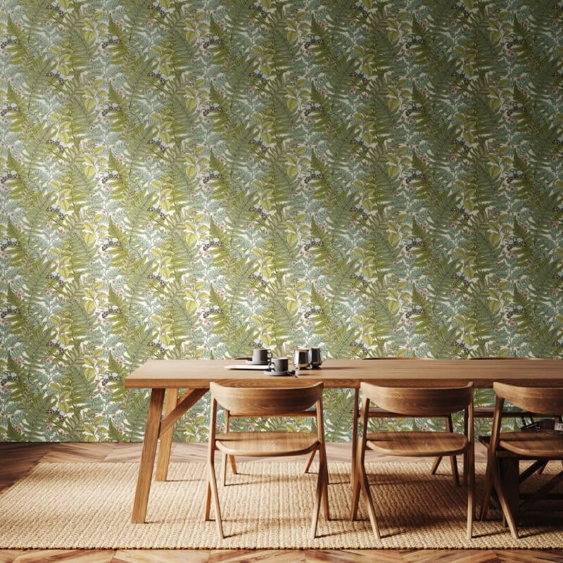 Wild Ferns Wallpaper - Juniper - Hoopla Walls - HWA1198WWallpaper199