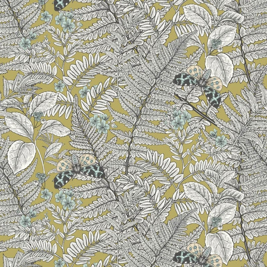 Wild Ferns Wallpaper - Olive - Hoopla Walls - HWA1200WWallpaper199