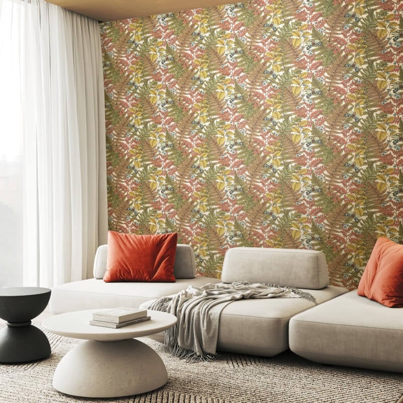 Wild Ferns Wallpaper - Warm Spice - Hoopla Walls - HWA1197WWallpaper199
