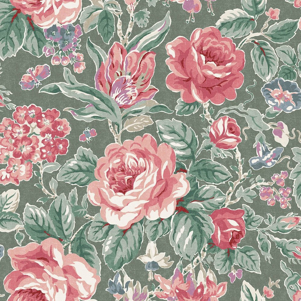 Wild Roses Wallpaper - Fern Green - Laura Ashley - 122754Wallpaper199