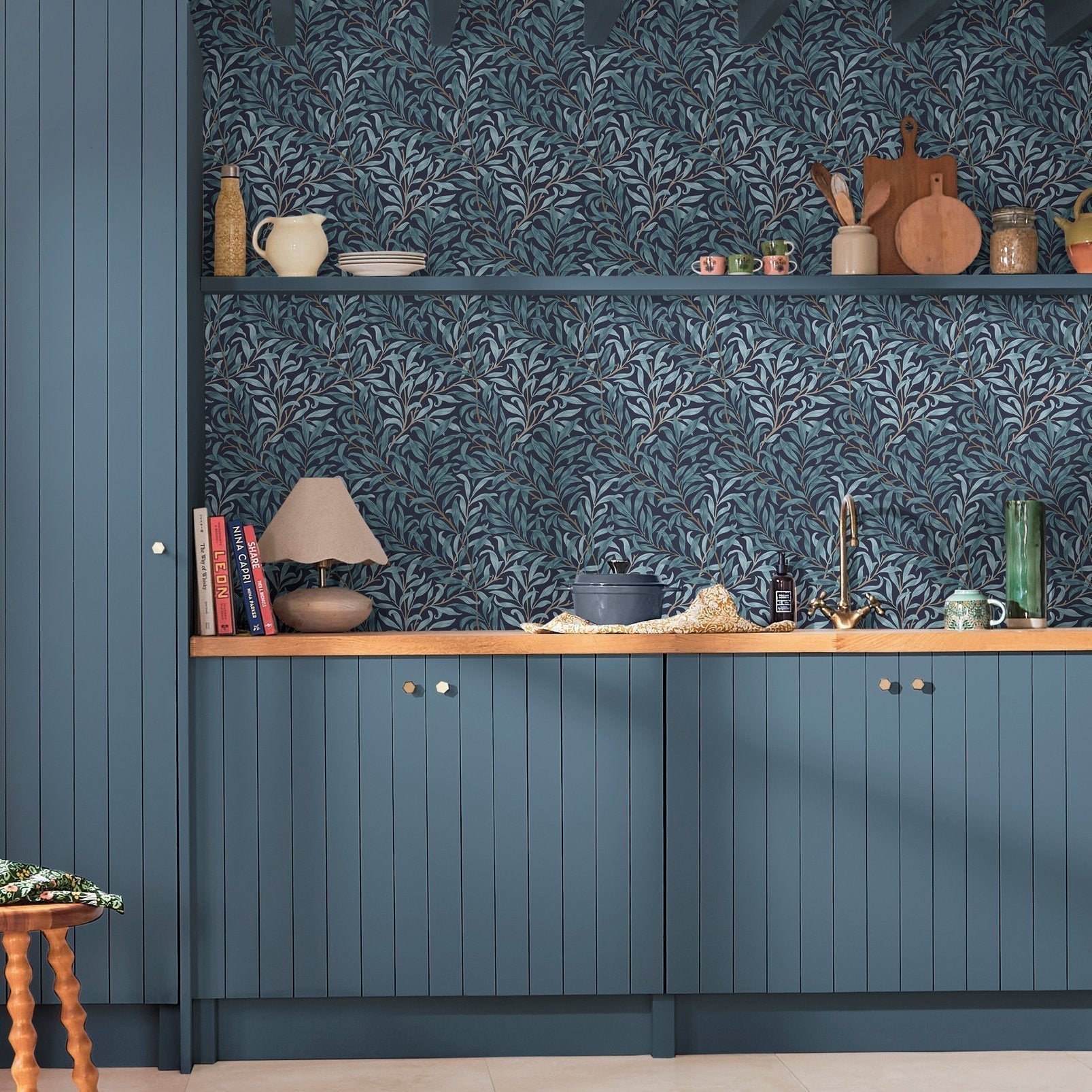 Willow Bough Wallpaper - Deep Blue - 124246 - William Morris AHWallpaper199