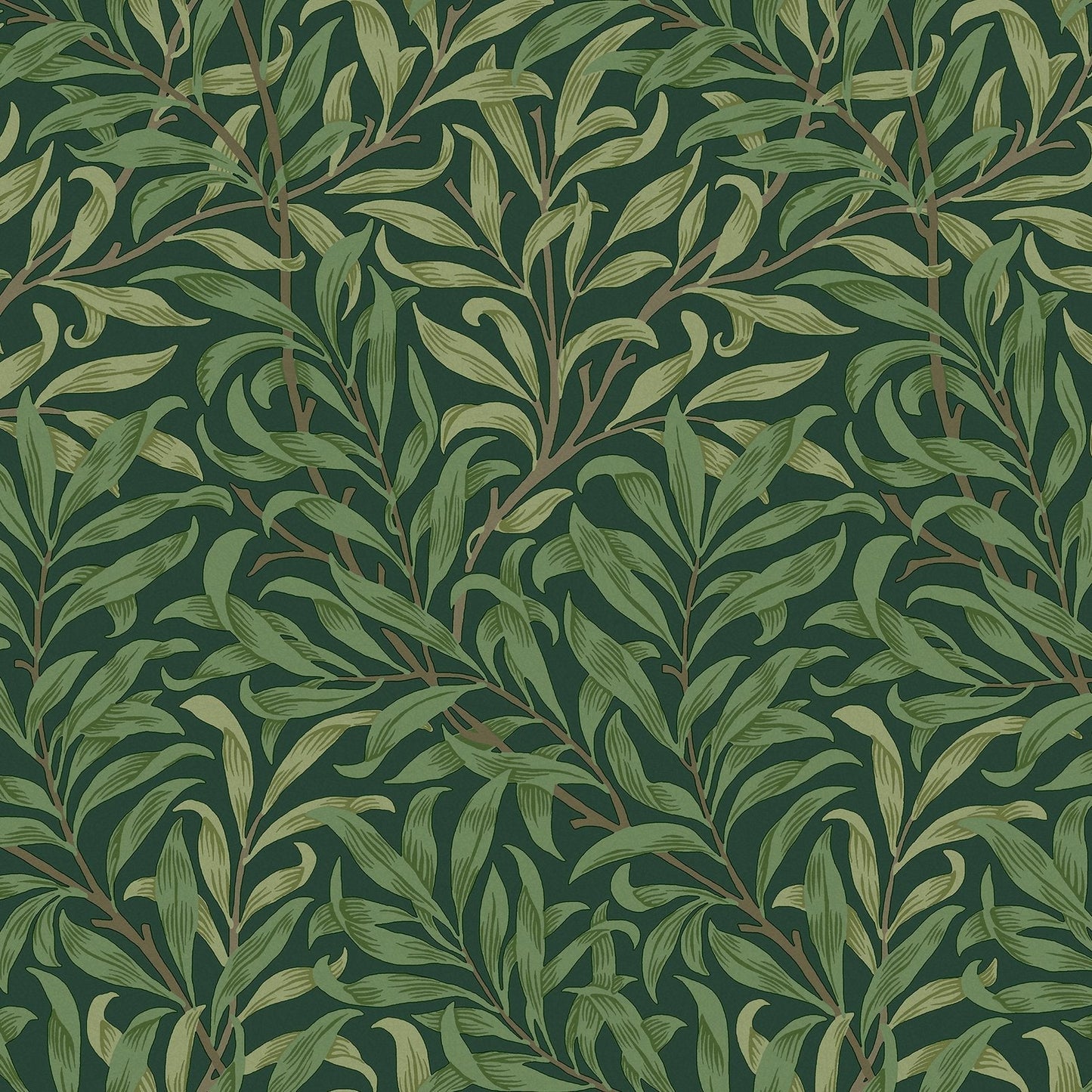 Willow Bough Wallpaper - Deep Green - 124247 - William Morris AHWallpaper199