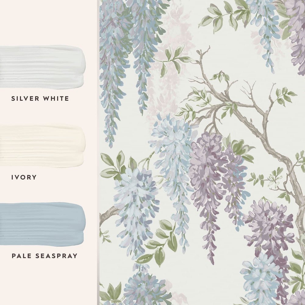 Wisteria Garden Wallpaper - Pale Iris - Laura Ashley - 113356Wallpaper199