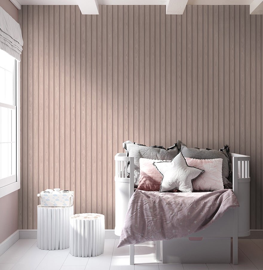 Wood Slat Wallpaper - Pink - Holden Décor - 13301Wallpaper199