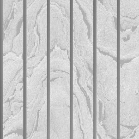 Woodgrain Panel Metallic Wallpaper - Silver - Muriva - 193502Wallpaper199