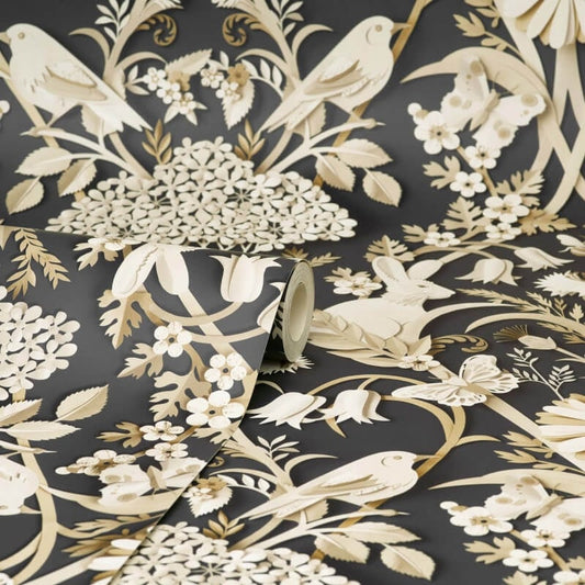 Woodland 3D Effect Wallpaper - Charcoal - Fine Décor - FD42948Wallpaper199