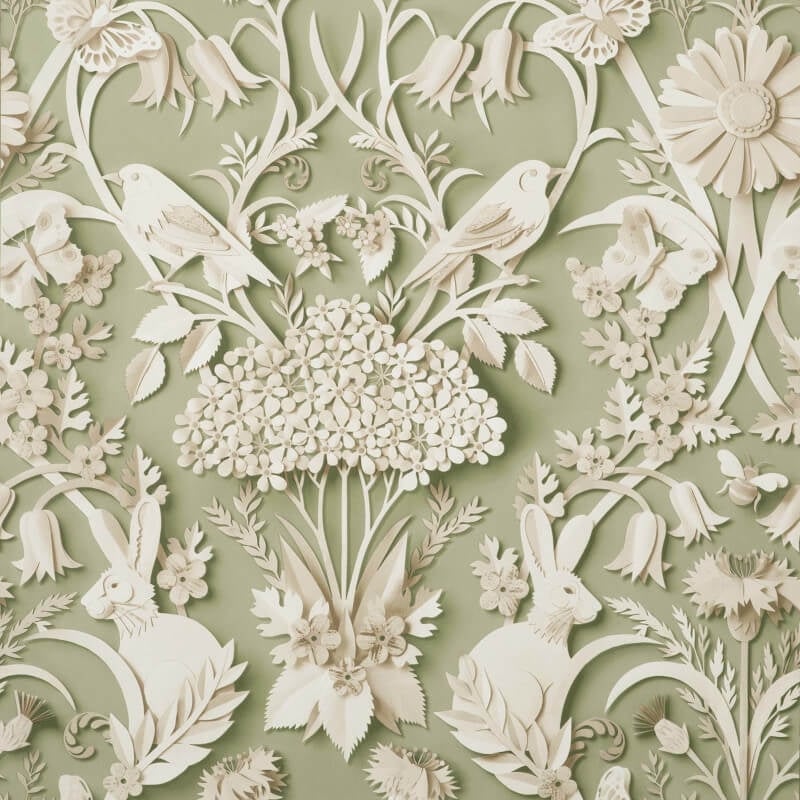 Woodland 3D Effect Wallpaper - Sage - Fine Décor - FD42951Wallpaper199