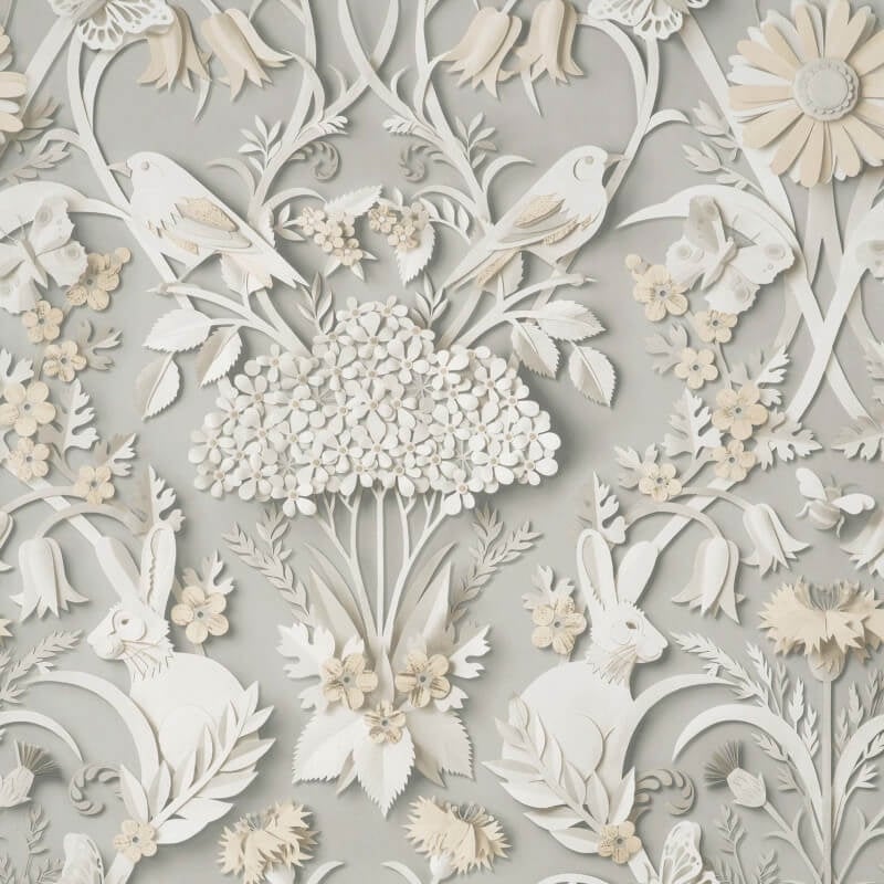 Woodland 3D Effect Wallpaper - Soft Grey - Fine Décor - FD42952Wallpaper199