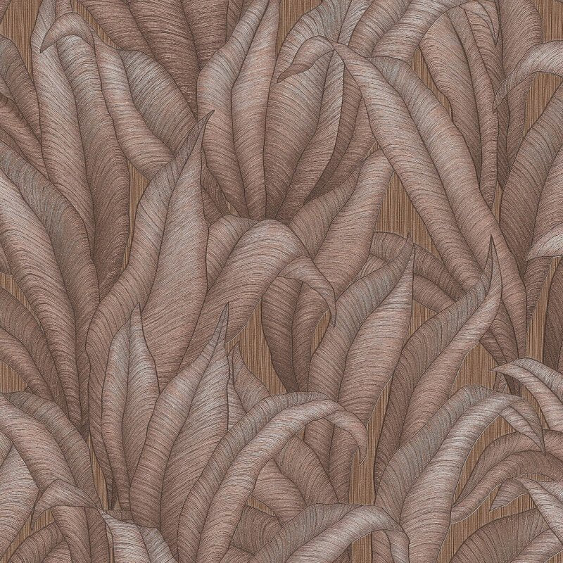 Zanzibar Leaf Metallic Wallpaper - Bronze - Erismann - 10371 - 48Wallpaper199