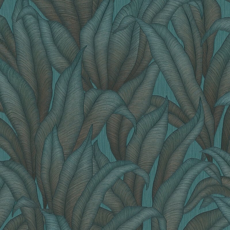 Zanzibar Leaf Metallic Wallpaper - Green - Erismann - 10371 - 19Wallpaper199