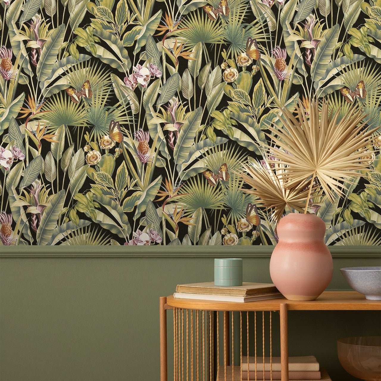 Zanzibar Vasari Wallpaper - Black - Rasch - 400006Wallpaper199