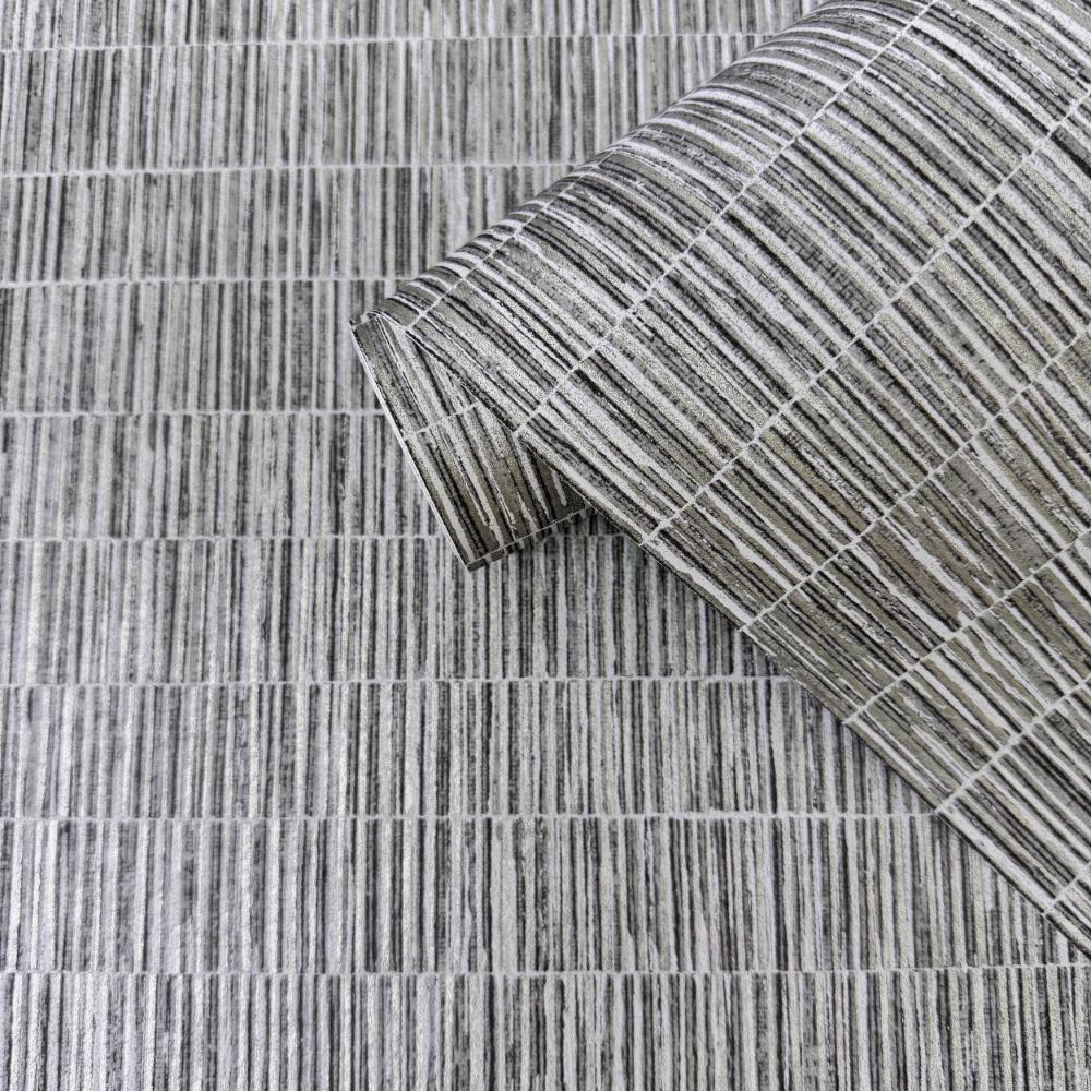 Zen Bamboo Screen Wallpaper - Charcoal Grey - Galerie - DWP0362 - 07Wallpaper199