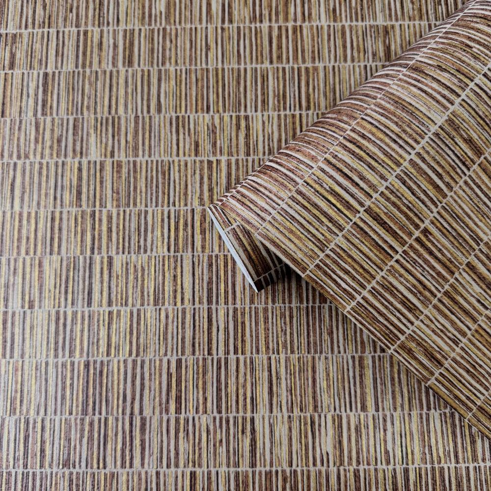 Zen Bamboo Screen Wallpaper - Orange / Gold - Galerie - DWP0362 - 08Wallpaper199